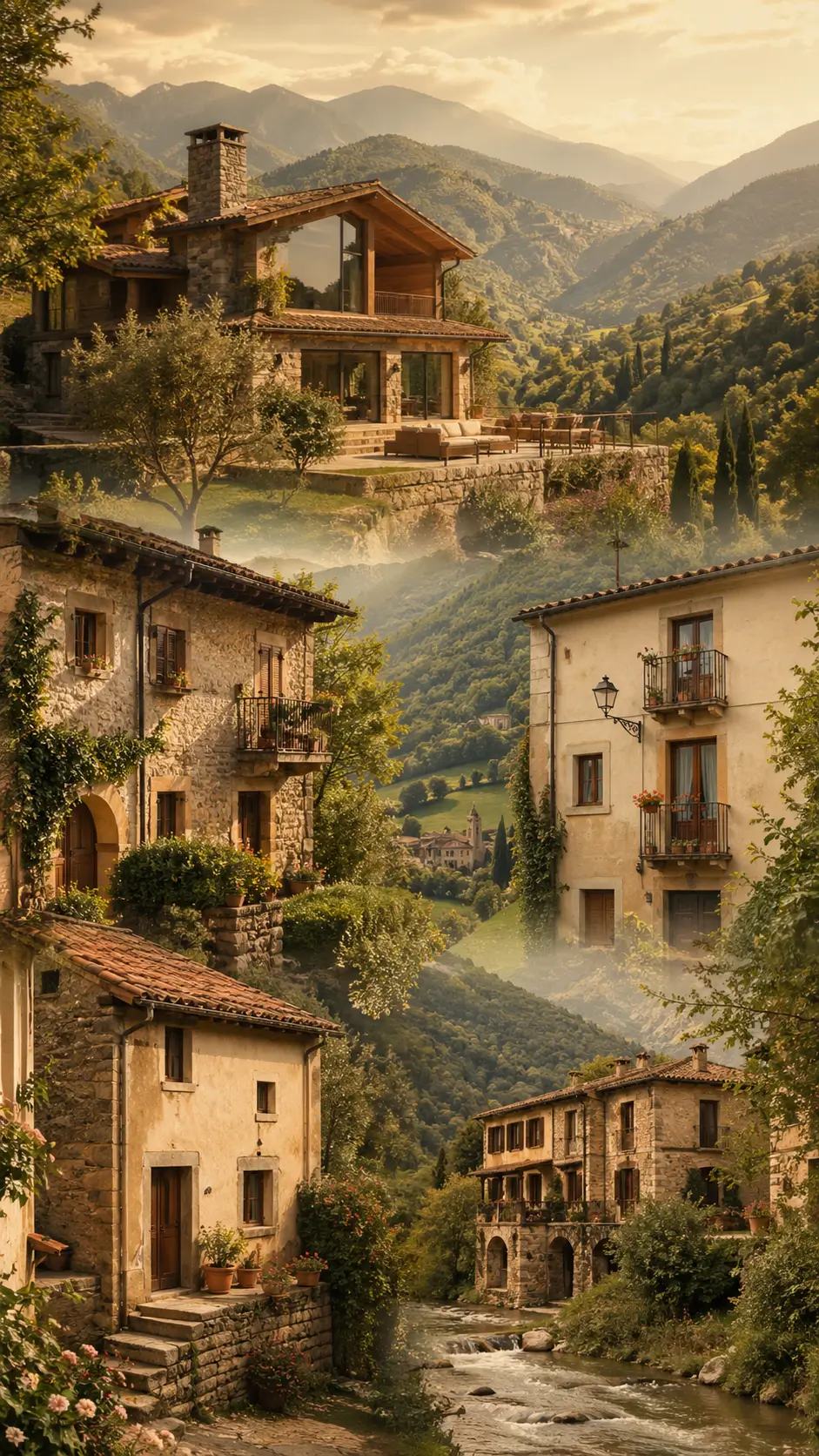 diferentes casas del Ripolles